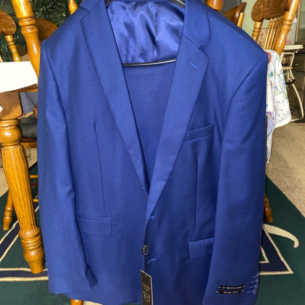 Gianni Uomo Men's Navy Blue Blazer